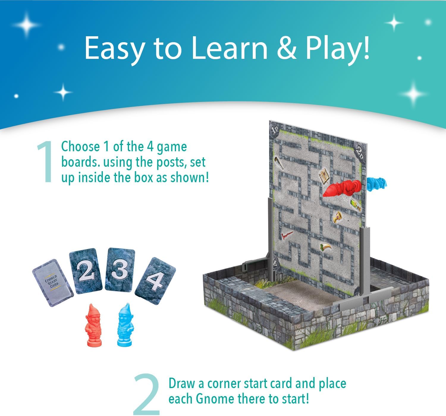 Kids Board Game Gnomes at Night Cooperative Family Game Age 6