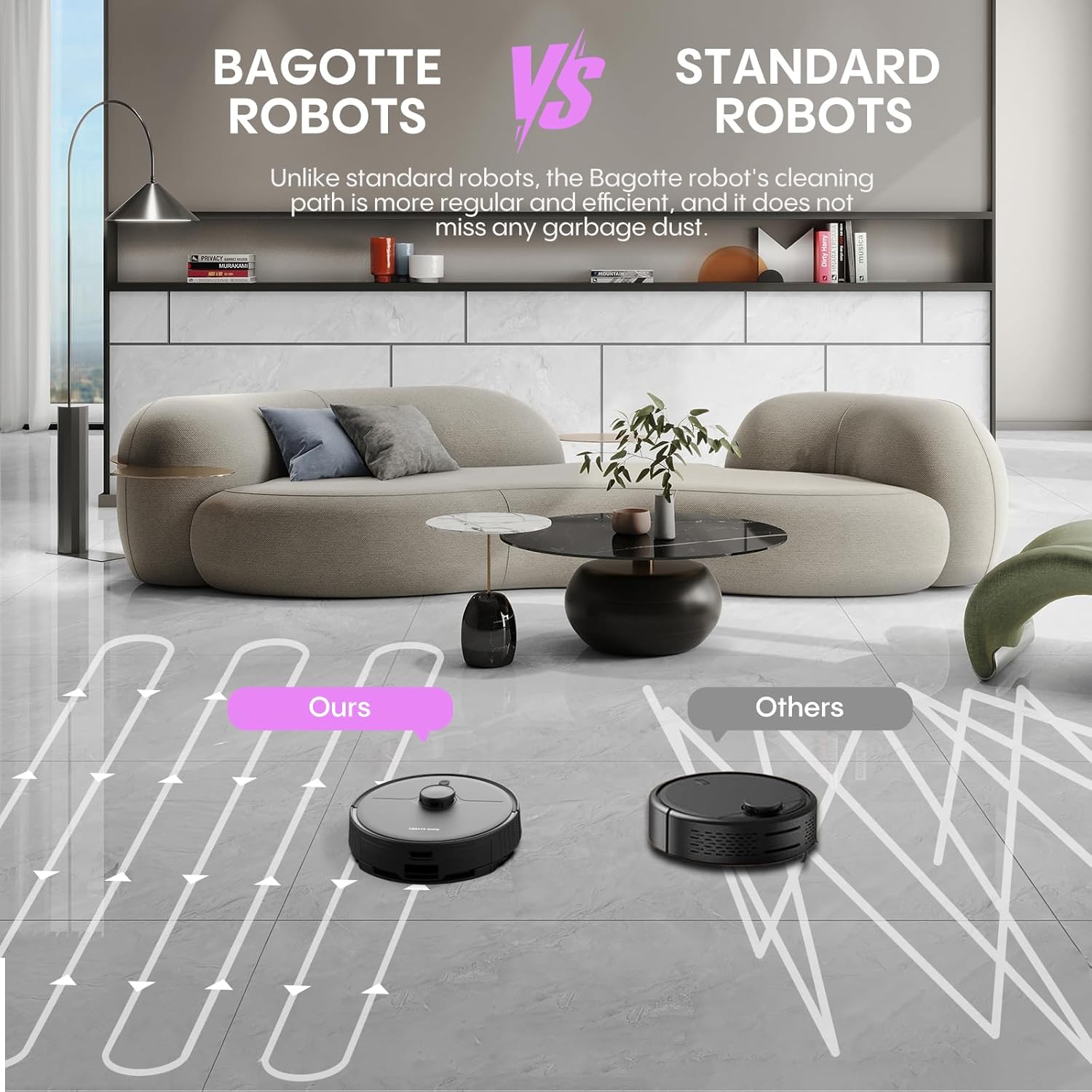 Robot Vacuum Mop Self Empty 5000Pa LiDAR Mapping WiFi Smart Clean