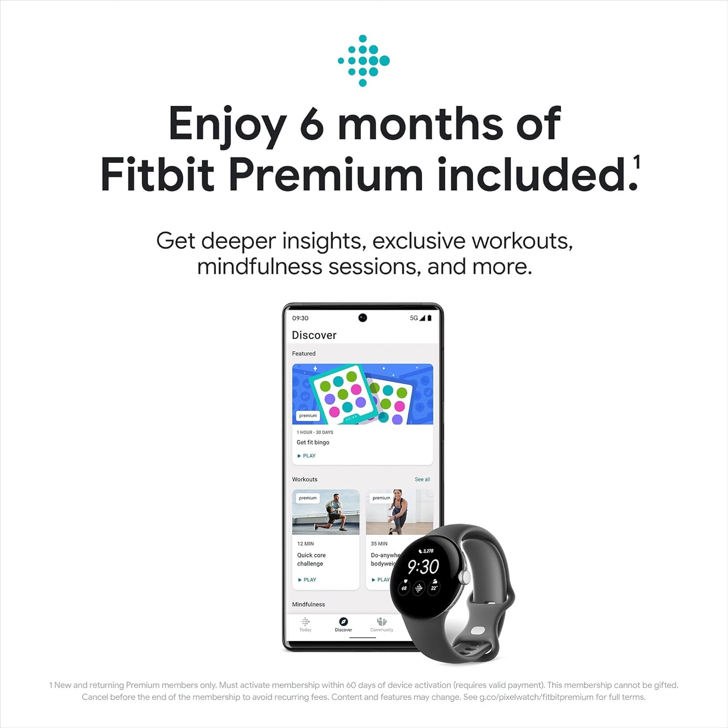 Android Smart Watch LTE Heart Rate Fitness Tracker Silver Renewed