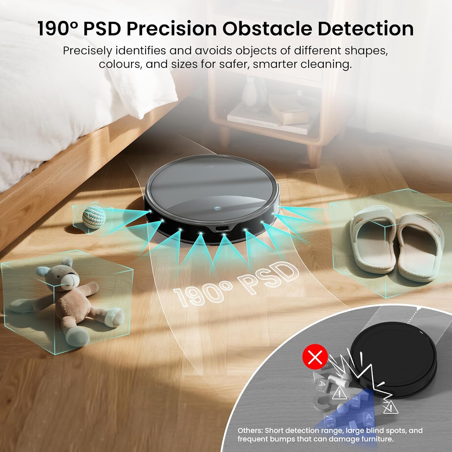 Robot Vacuum Mop 6000Pa Self Empty 75 Days Slim LiDAR WiFi