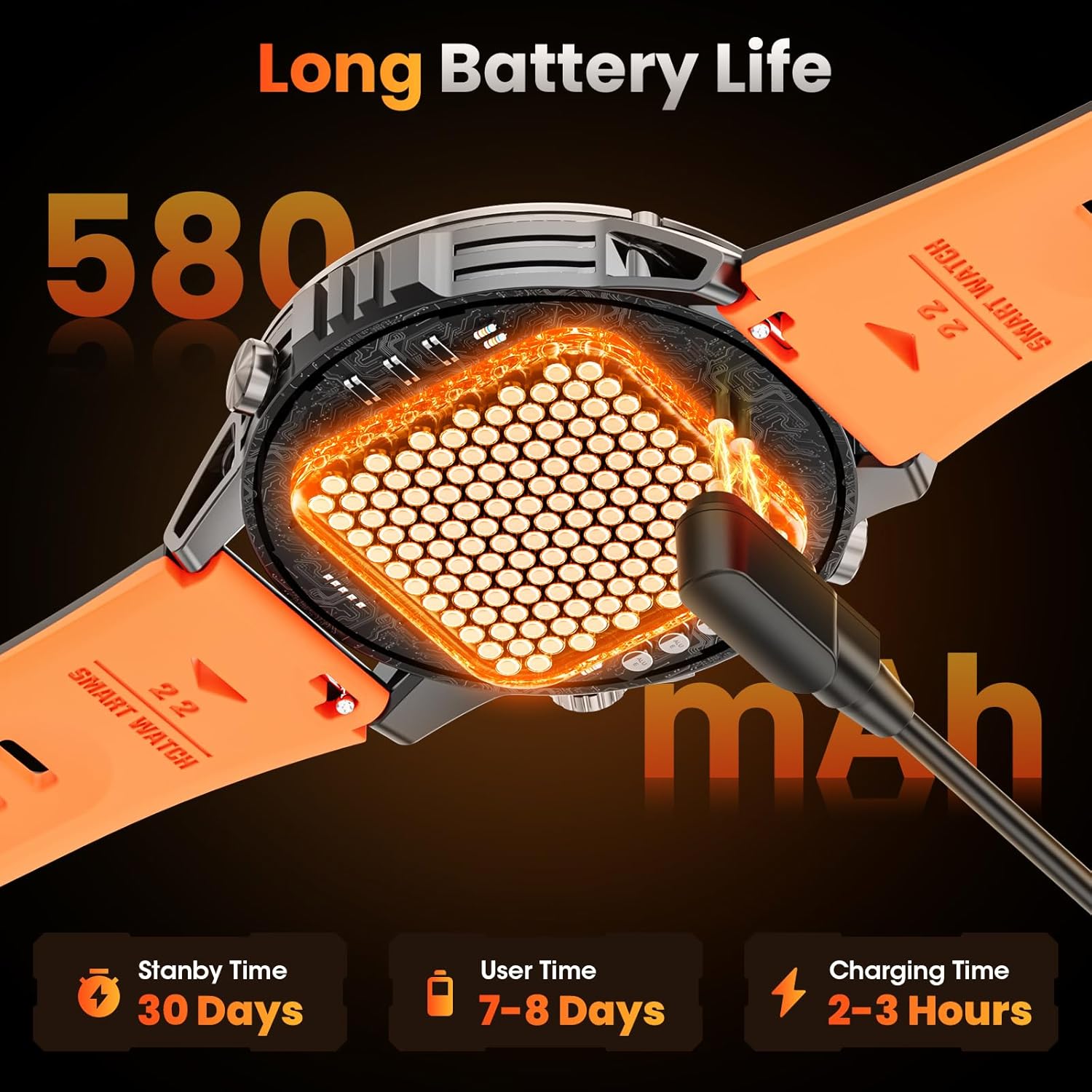 Military GPS Smart Watch LED Flashlight 100 Sports