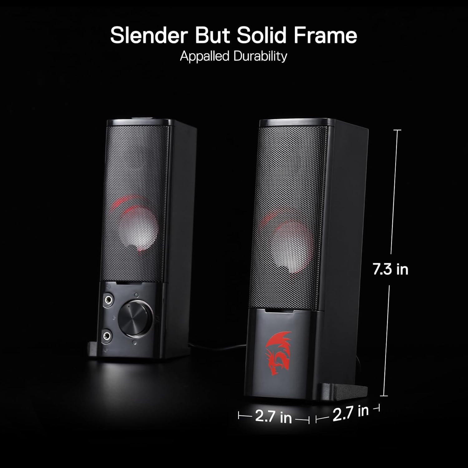PC Gaming Speakers Stereo Soundbar USB Powered RGB Desktop Audio