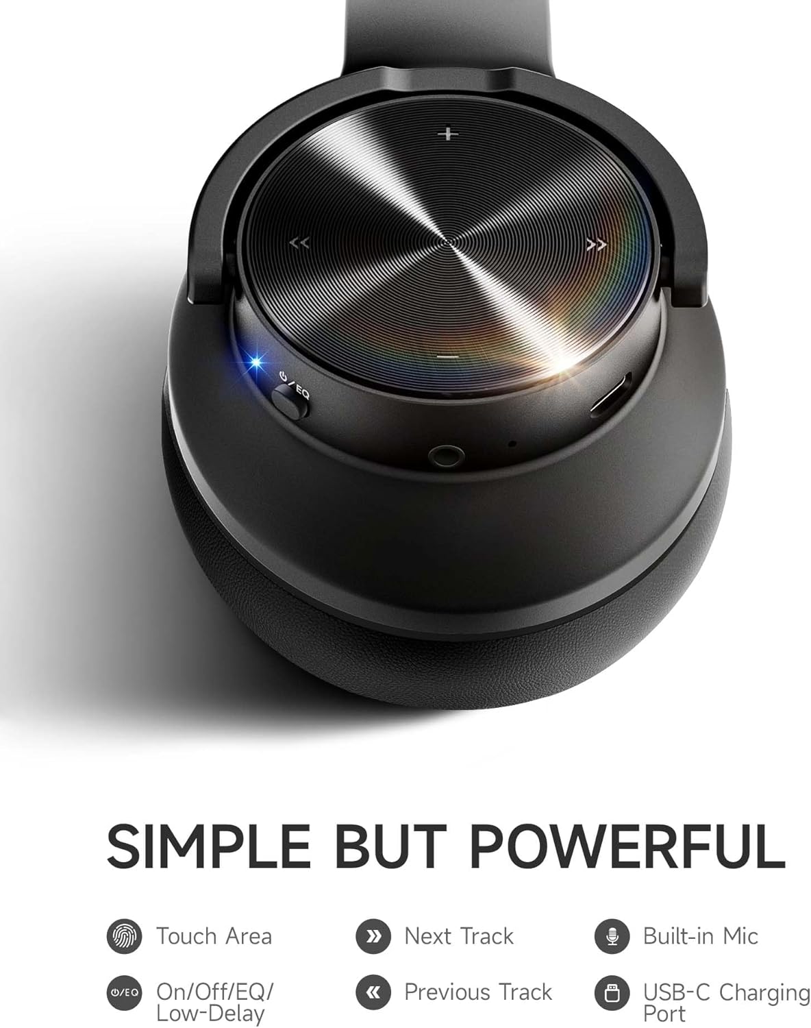 Bluetooth Over Ear Headphones 120H Playtime Deep Bass Foldable