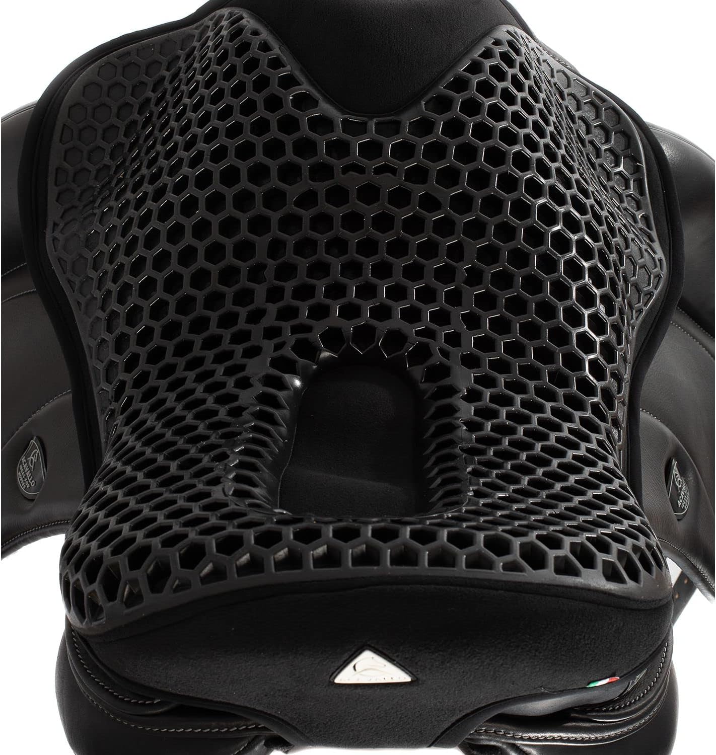 Black Dressage Gel Seat Cushion 20mm Size M Coccyx Relief