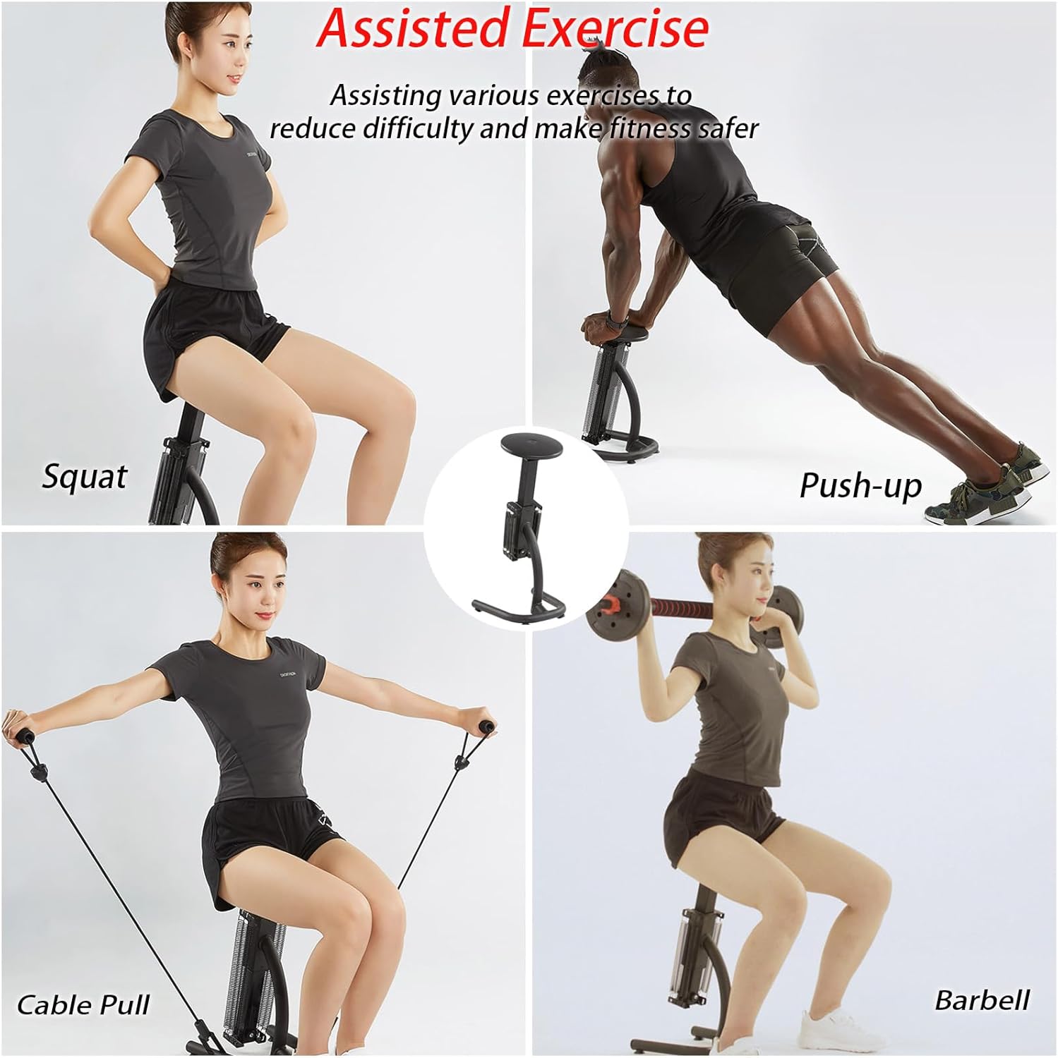 Adjustable Squat Machine Assist Rack Glute Leg Trainer Home Gym