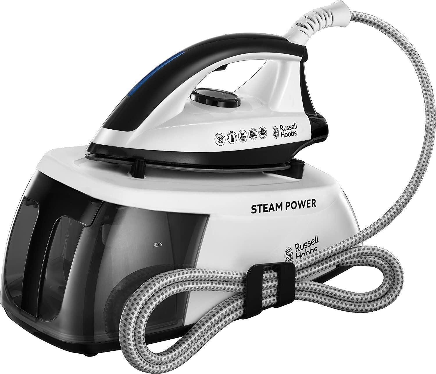 Steam Generator Iron 2400W 90g Steam 1.3L Tank Anti Calc Soleplate