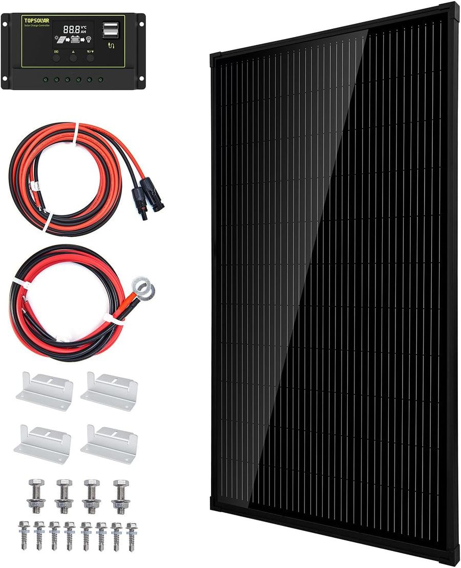 170W Solar Panel Kit 12V 24V Off Grid RV Boat Home Charger