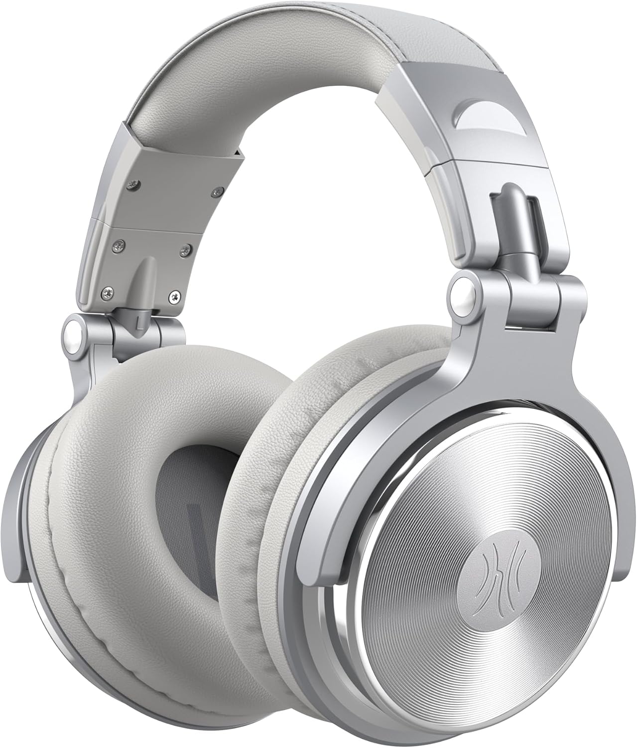 Wired Over Ear Studio Headphones 50mm Drivers HiFi Bass Monitor Silver
