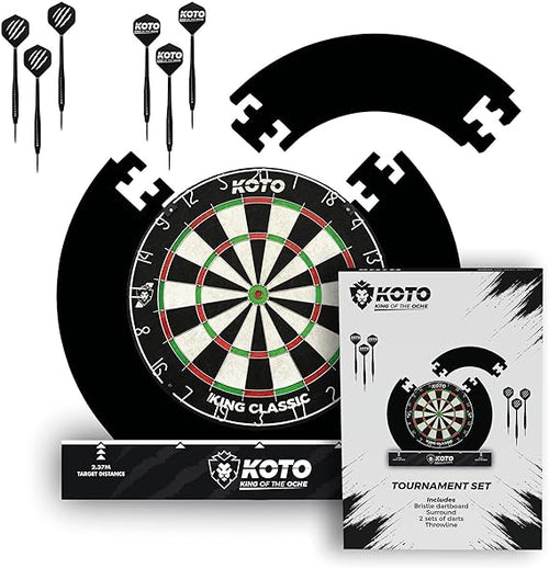 18in Dartboard Set Steel Tip Darts Surround Stand Oche Complete