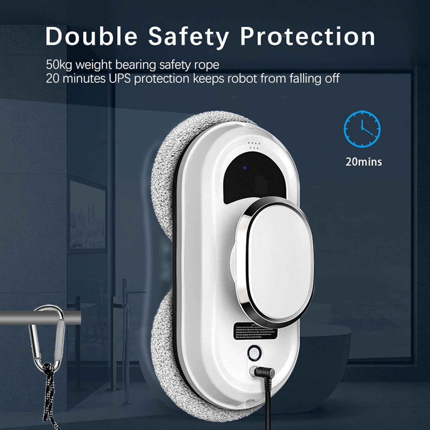 Window Cleaning Robot 5600Pa Smart Auto Cleaner Anti Fall 3 Modes