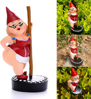 Funny Pole Dancing Gnome Statue Naughty Garden Decor Resin