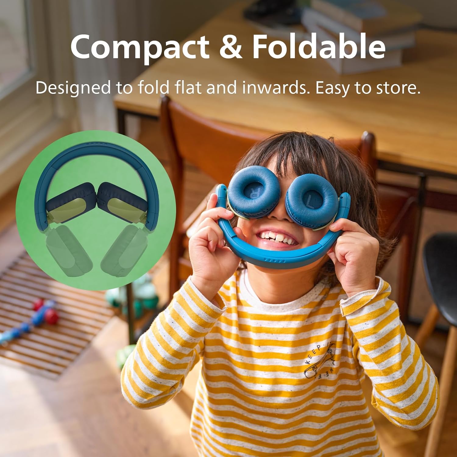 Kids Wireless On Ear Headphones Safe Volume 45 Hour Battery