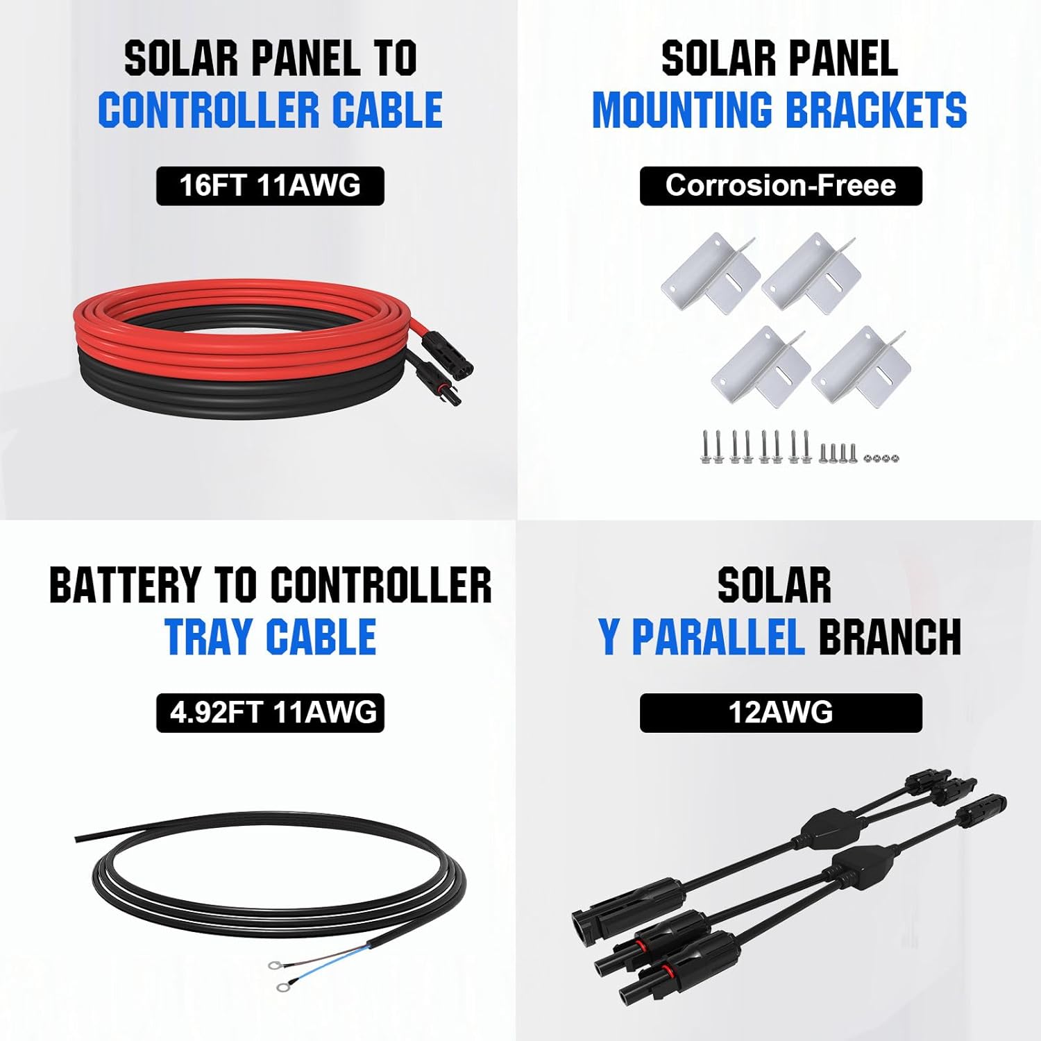 240W Off Grid Solar Kit 12V Battery Inverter RV Boat Shed