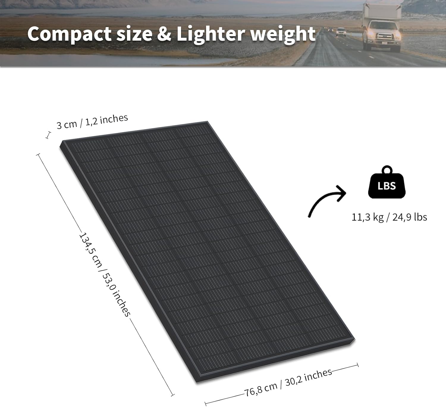 200W Monocrystalline Solar Panel 22.6 Efficient RV Boat Garden MC4