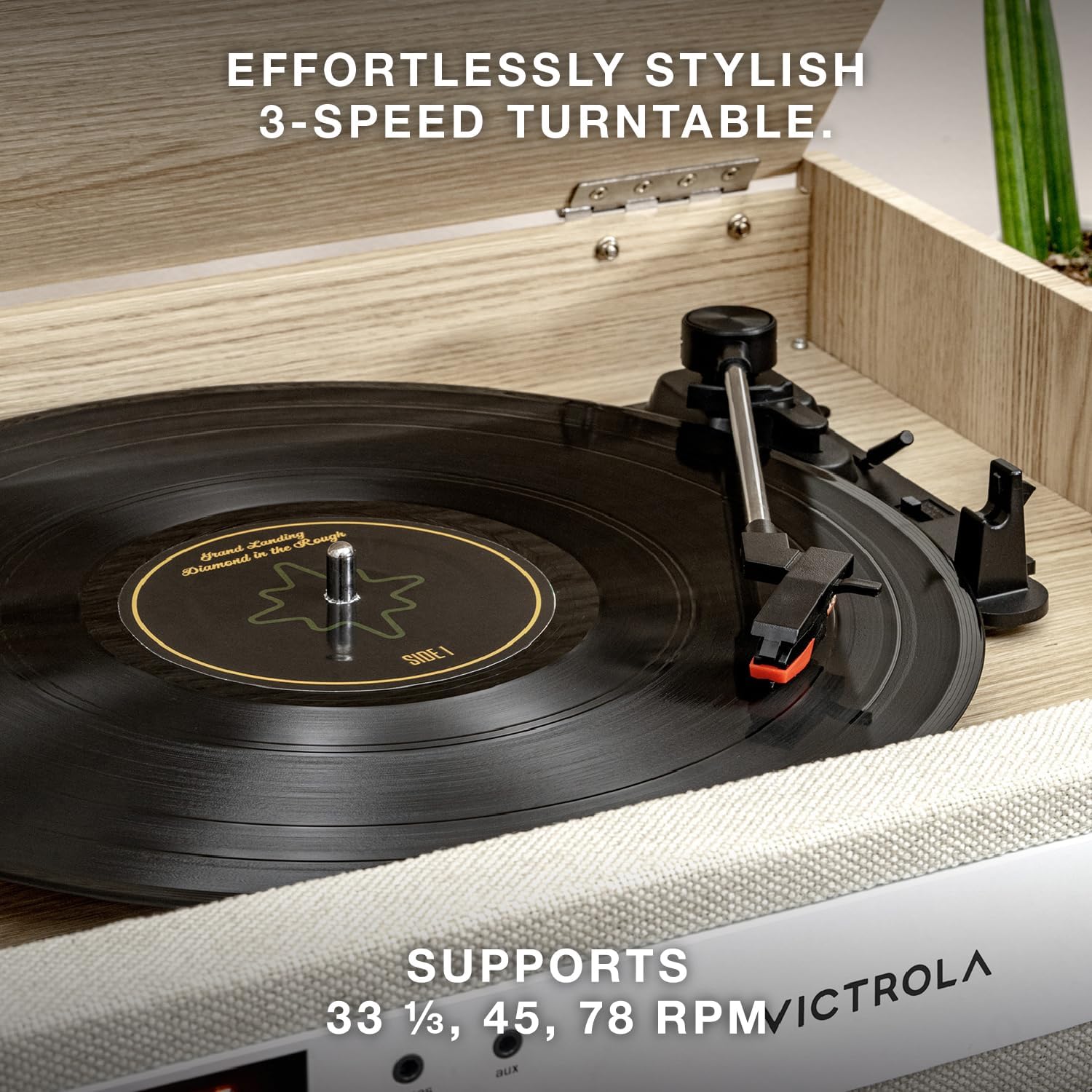 6 In 1 Vinyl Record Player Music Center Walnut Bluetooth Turntable