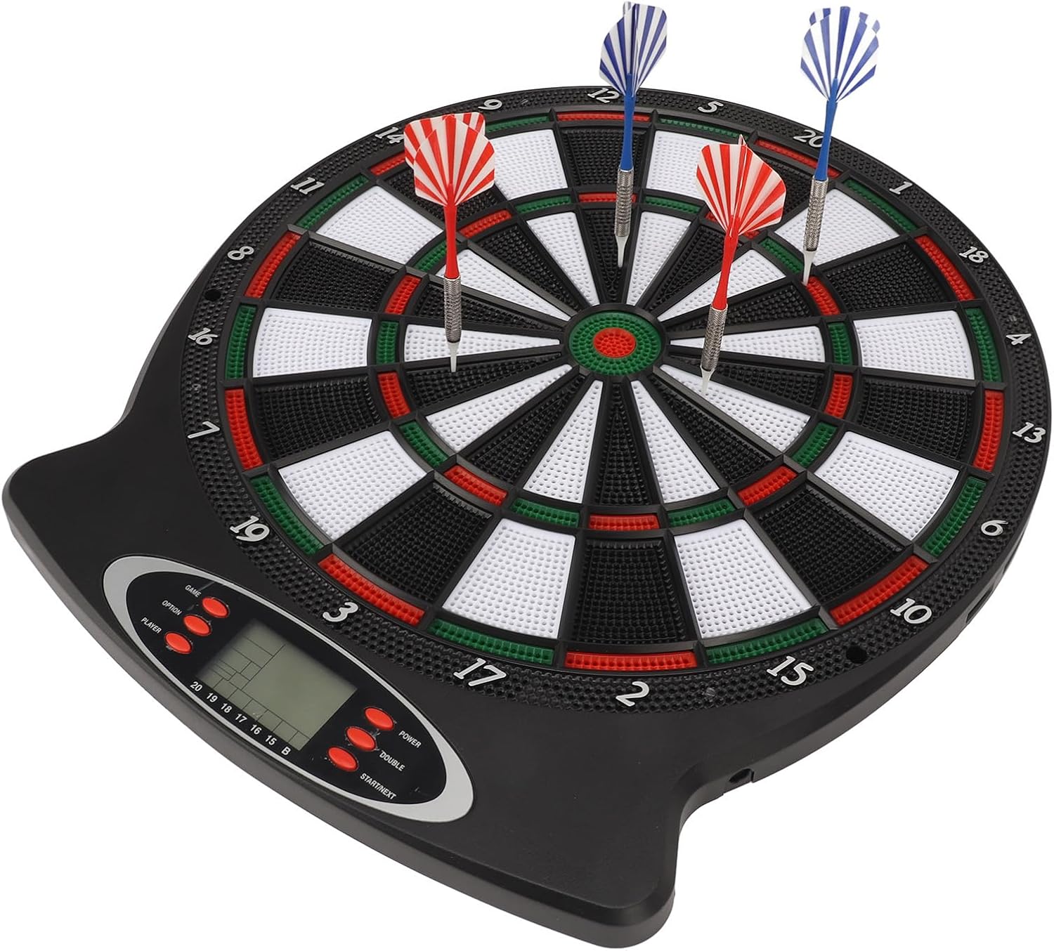 Electronic Dartboard 15in LCD Score Soft Tip Dart Set Family Game