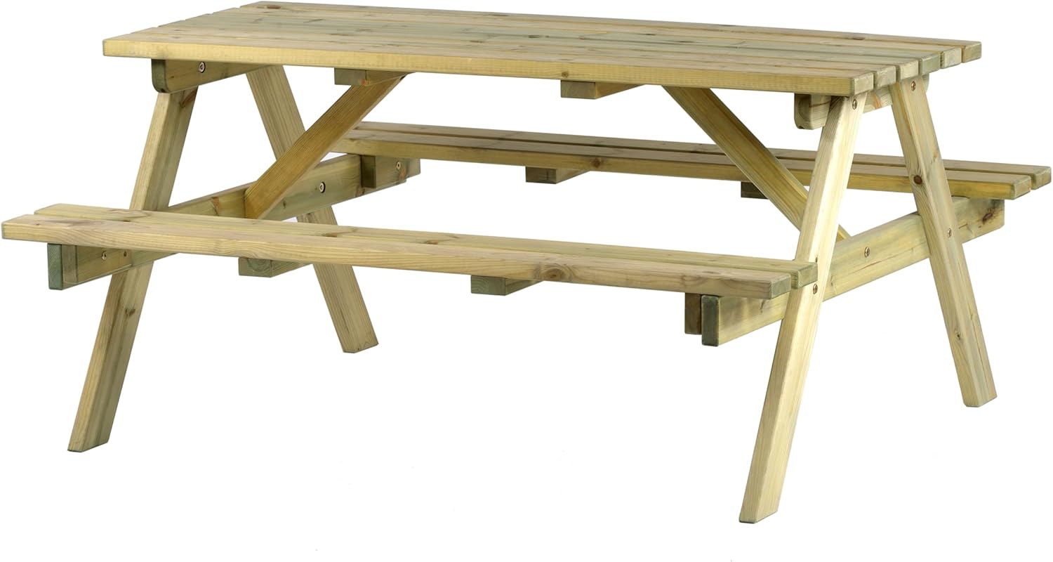 6 Seater Wooden Picnic Table A Frame Garden Patio Bench 150cm