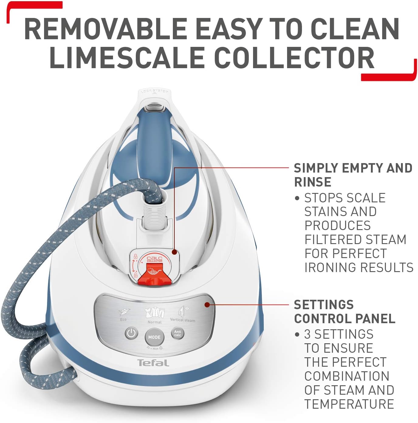 Steam Generator Iron 2800W 7.5 Bar Pressure 520g Steam Boost