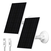 4W Solar Panel Charger For Security Cameras USB C 2 Pack