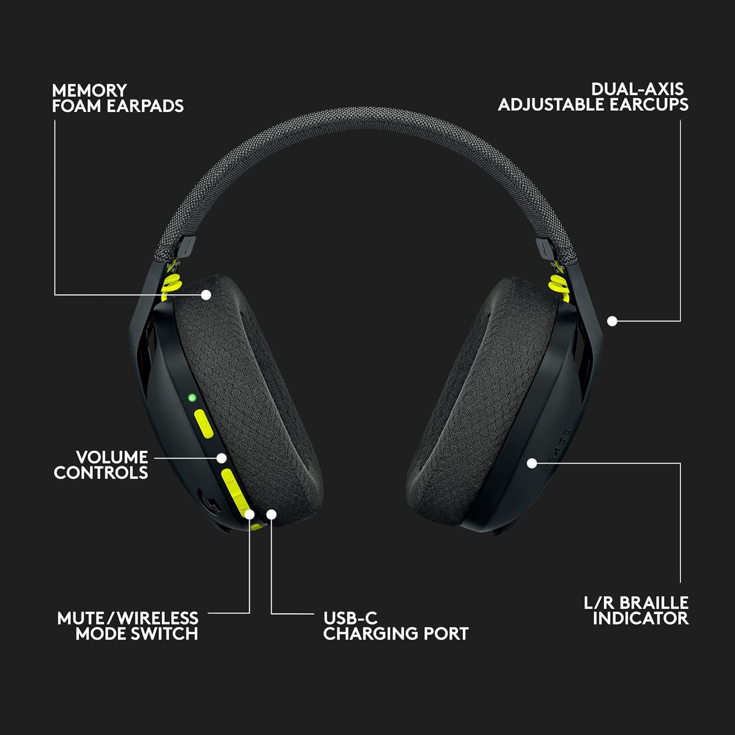 Wireless Gaming Headset Bluetooth Low Latency 18H Battery Mic