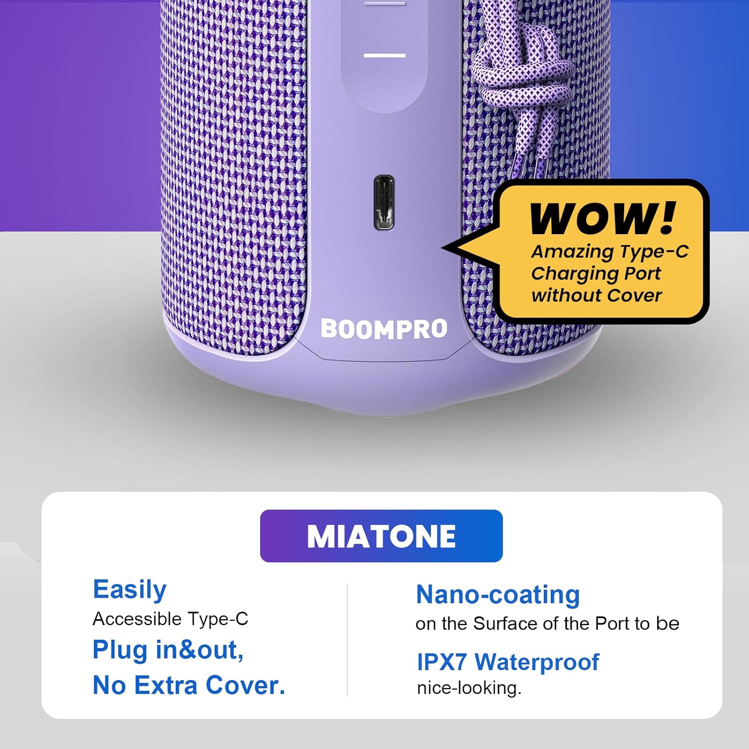 Bluetooth Speaker 36W Portable Bass Waterproof IPX7 RGB 16H