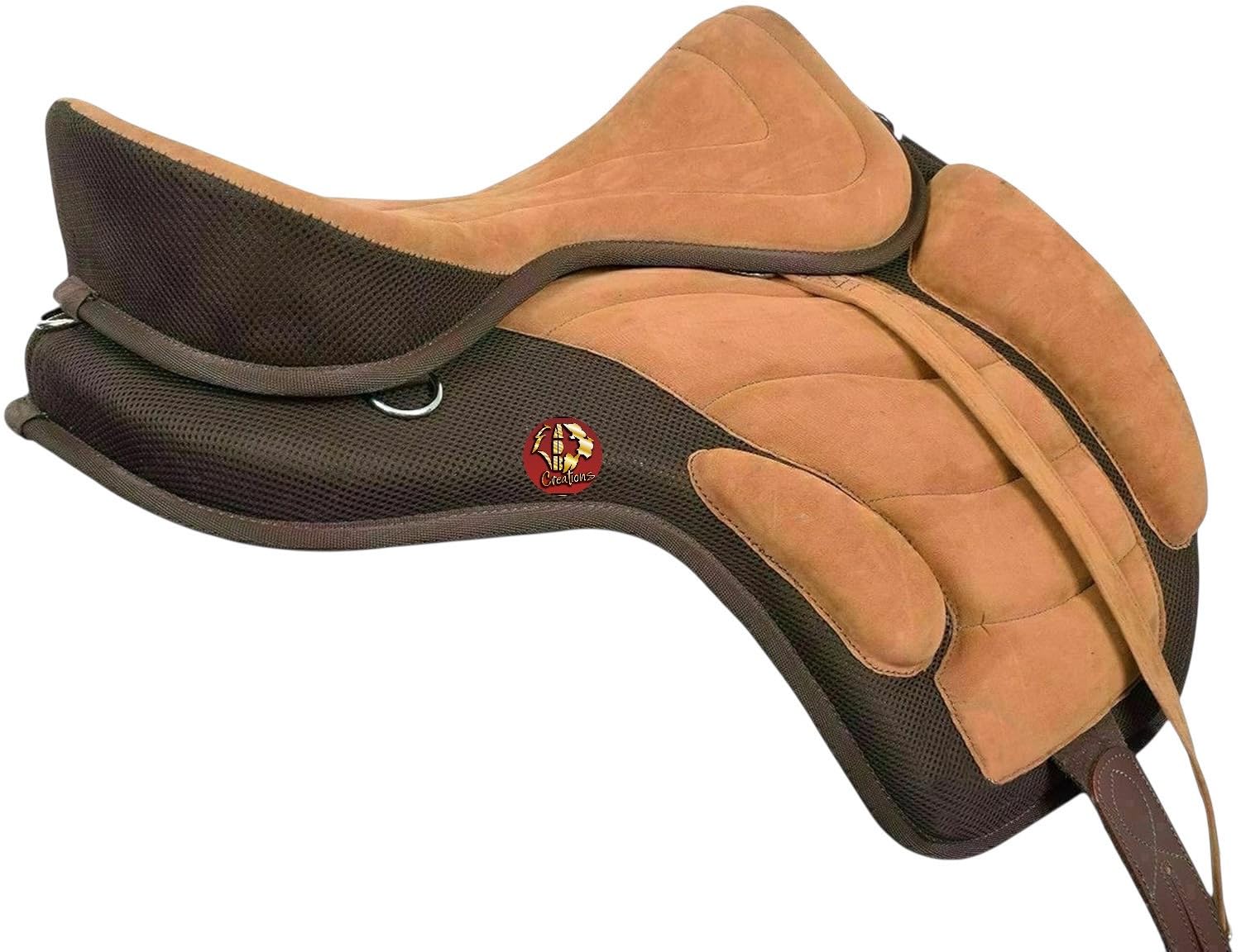 Brown Treeless English Horse Saddle 18 Inch With Stirrups