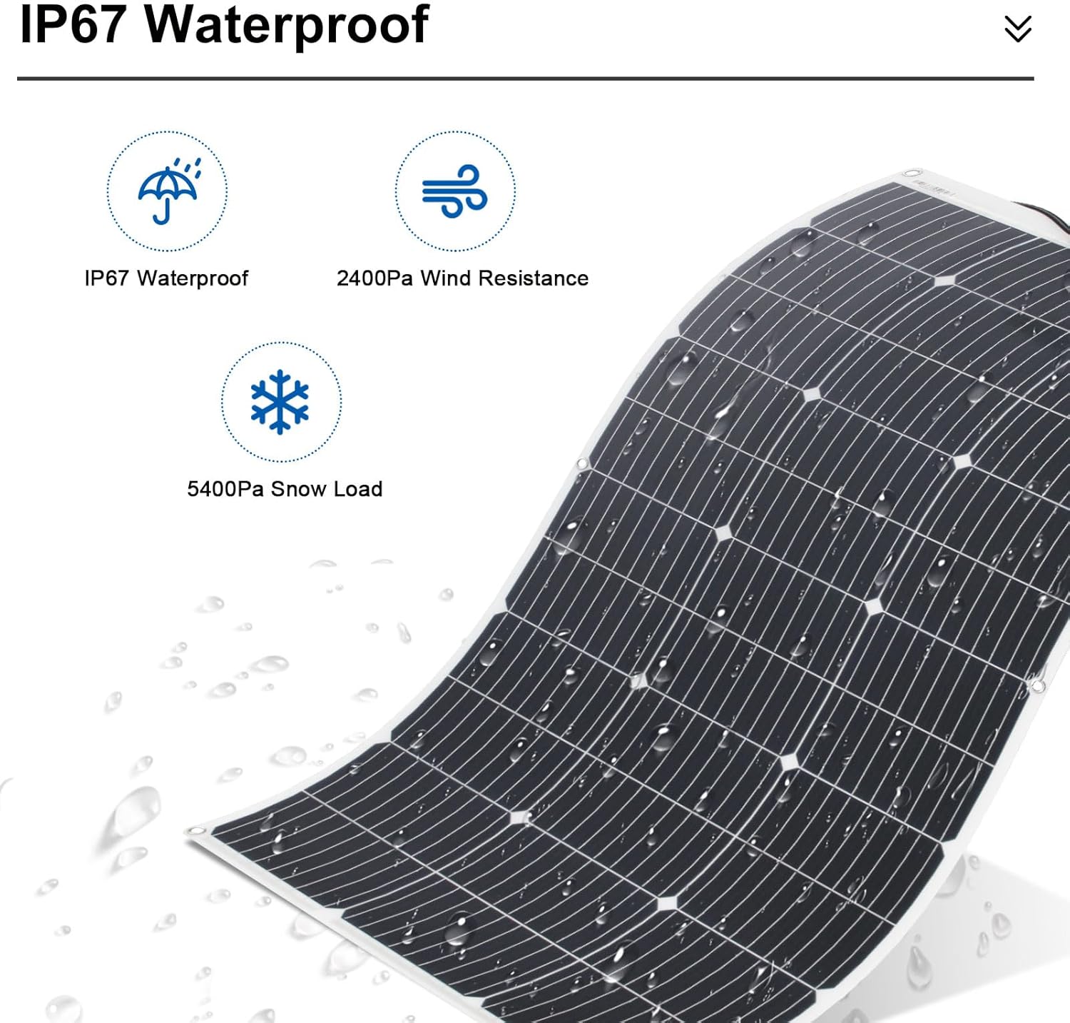 200W Flexible Solar Panel Kit 12V 24V Camping Boat RV