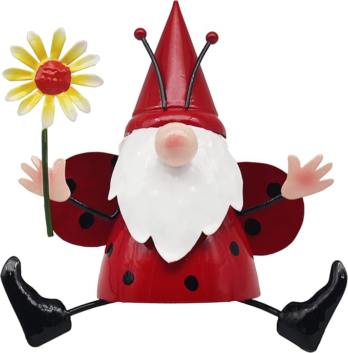 Red Gnome Figurine Home Decor Table Centerpiece Ornament