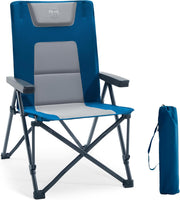 Heavy Duty Reclining Camping Chair 260kg Blue
