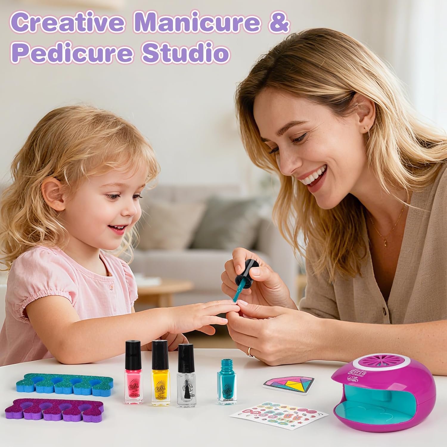 Kids Foot Spa Kit Girls Nail Set Bubble Spa 27pc Pedicure Toy