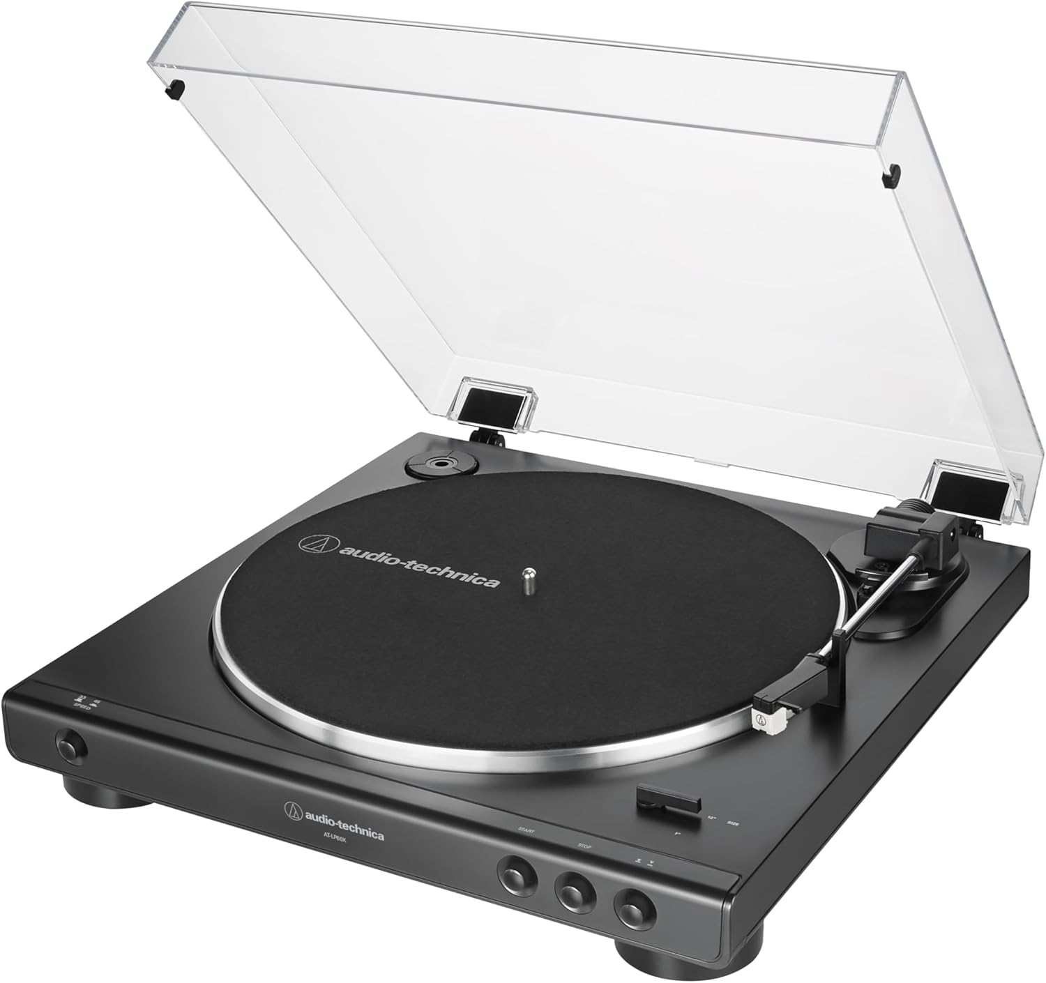 Fully Automatic Belt-Drive Turntable USB Preamp Dust Cover Black