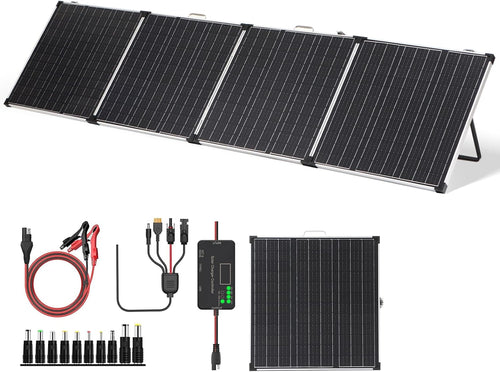 220W Foldable Solar Panel Kit 18V Portable Charger RV Boat