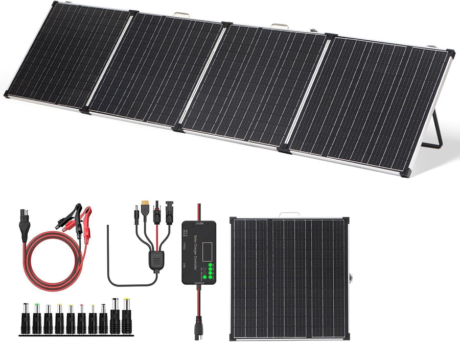 220W Foldable Solar Panel Kit 18V Portable Charger RV Boat