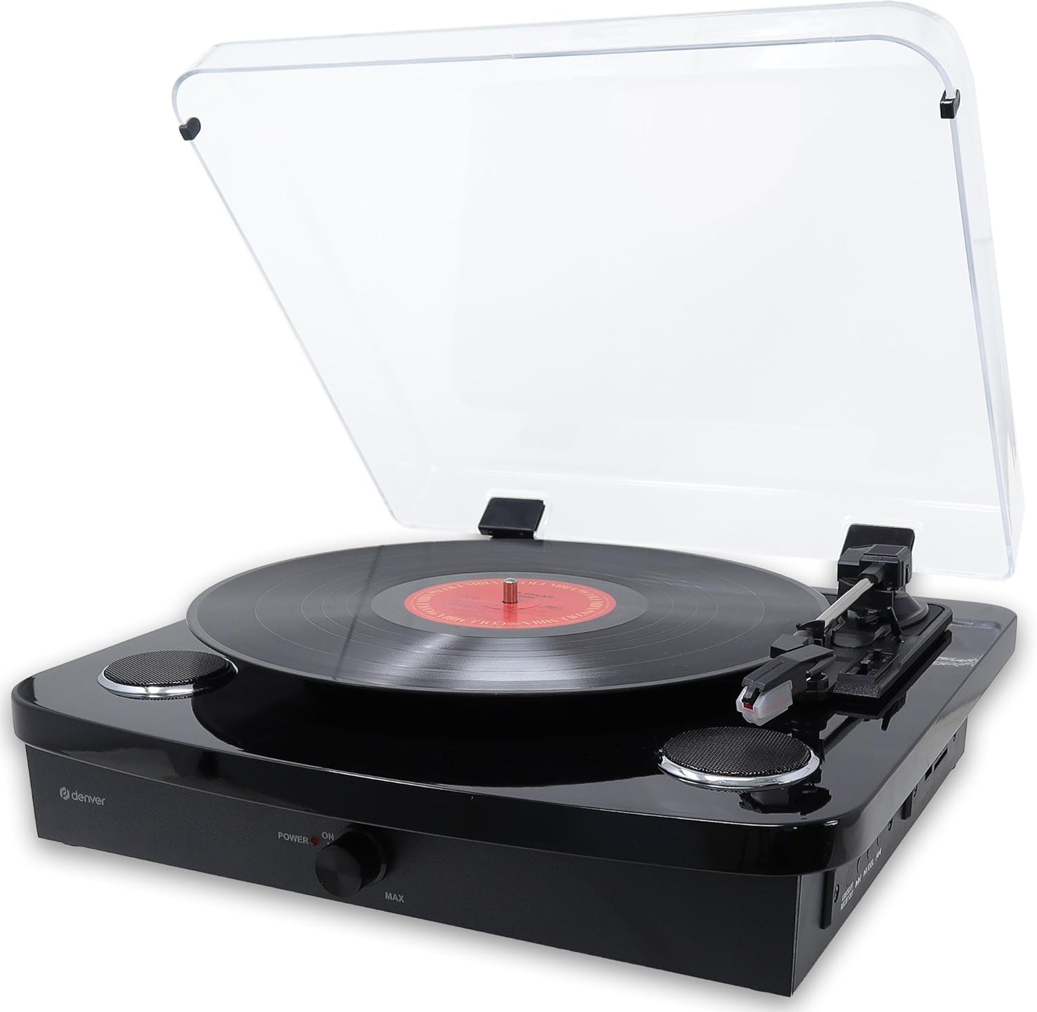 Black Bluetooth Record Player USB SD Recording 3 Speed