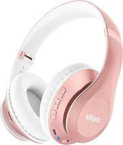 Wireless Bluetooth Over Ear Headphones 65Hr Battery 6 EQ Modes Rose Gold