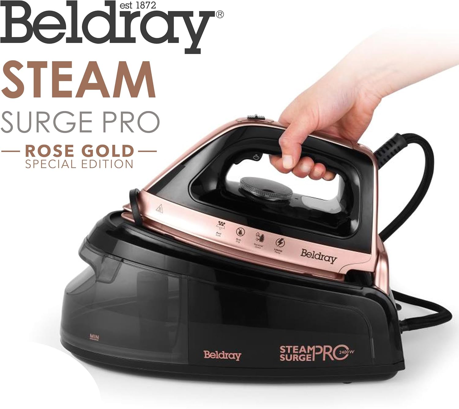 Steam Generator Iron 2400W Powerful Steam Burst 1.2L Tank Vertical Steam