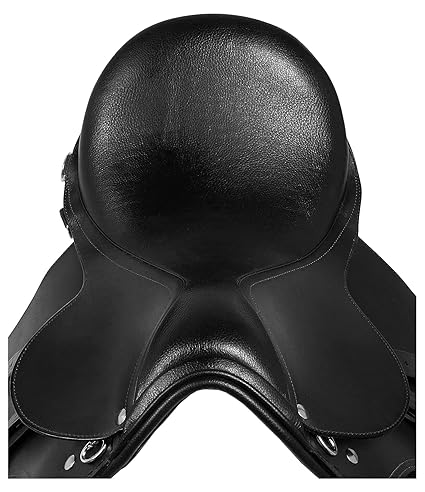 Brown Leather Show Jumping Eventing Saddle 13 Seat Stirrups Tack