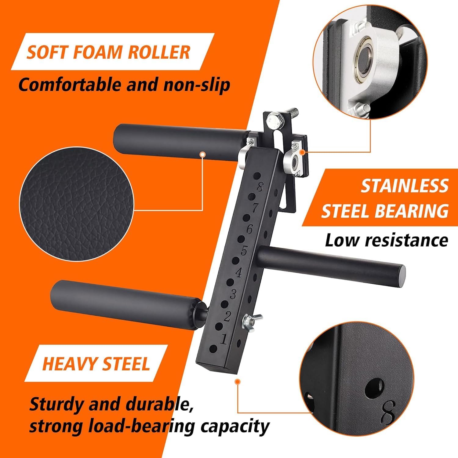 Leg Extension Curl Attachment Squat Rack Adjustable Leg Trainer
