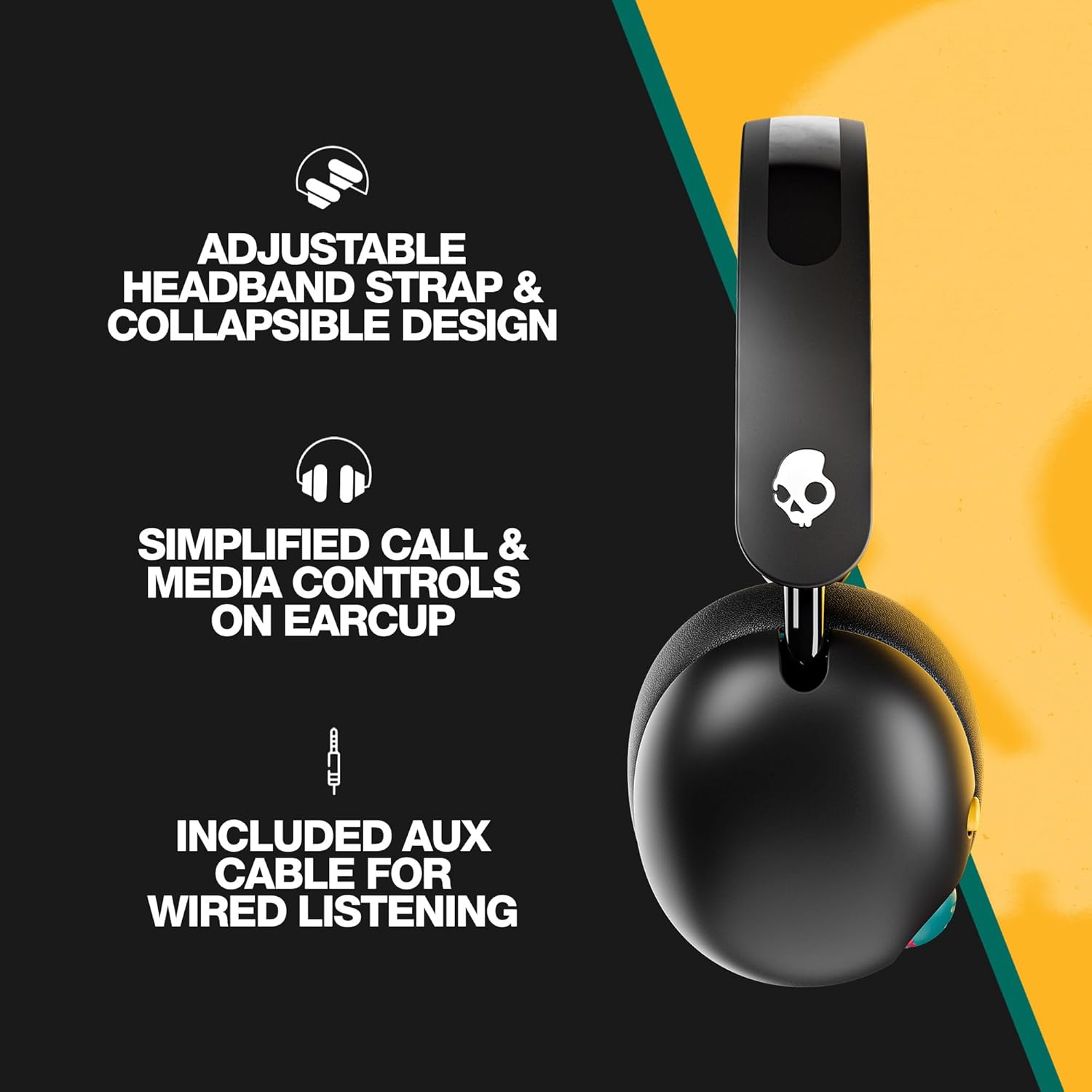 Kids Wireless Headphones 45H Battery Volume Limit Mic