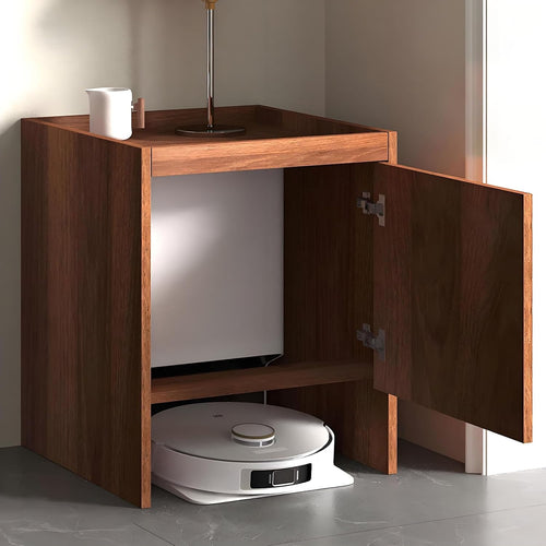 Robot Vacuum Storage Cabinet Hidden Organizer Side Table Drawer