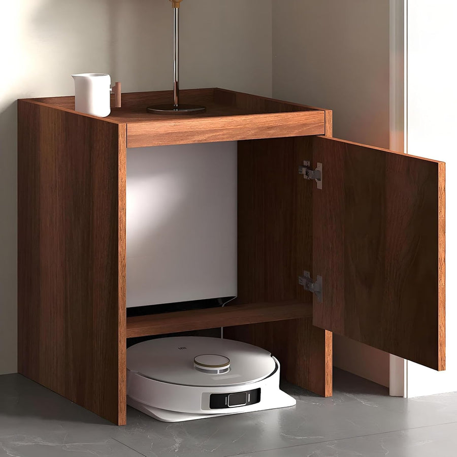 Robot Vacuum Storage Cabinet Hidden Organizer Side Table Drawer