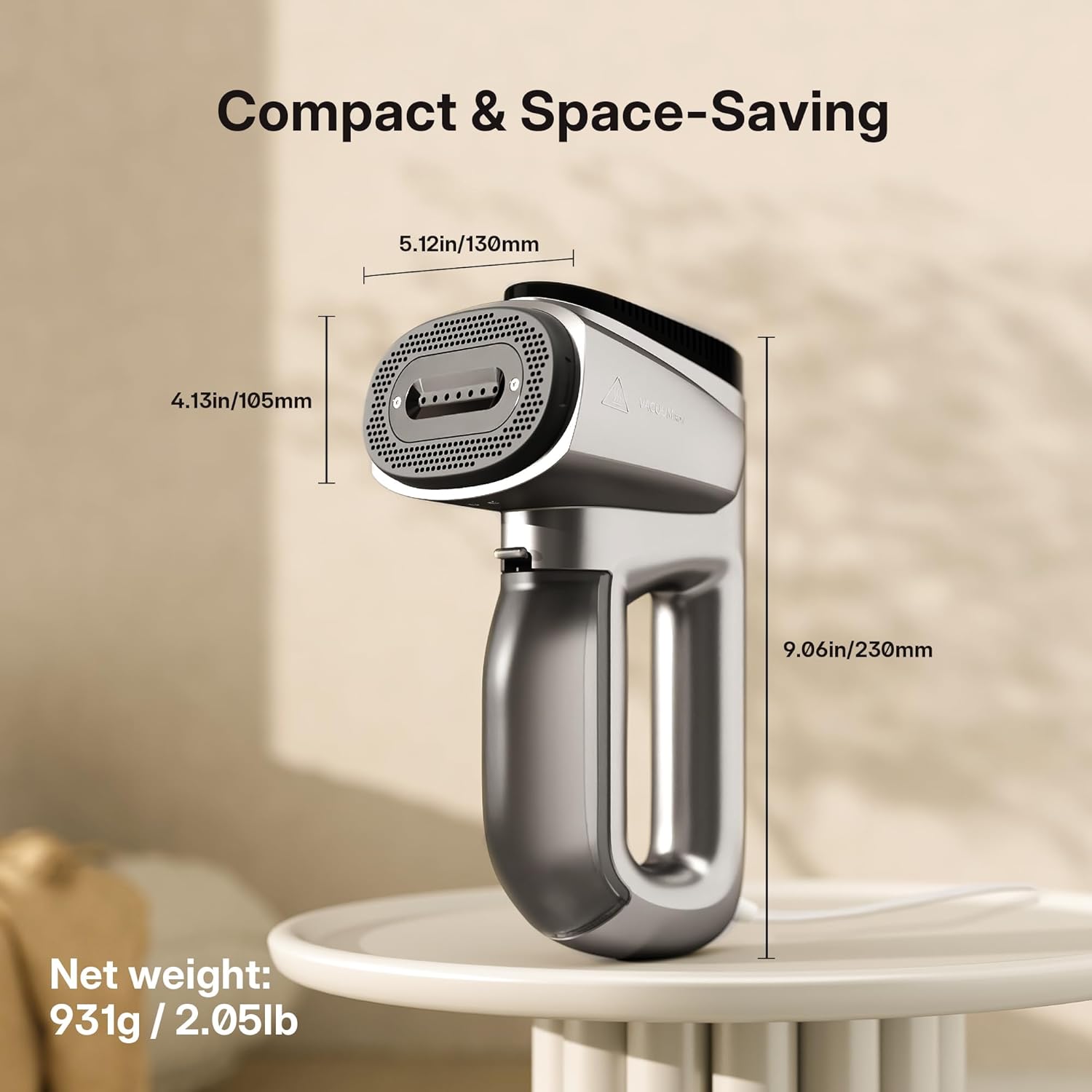 Handheld Garment Steamer Auto Suction 2in1 Travel Iron Fast
