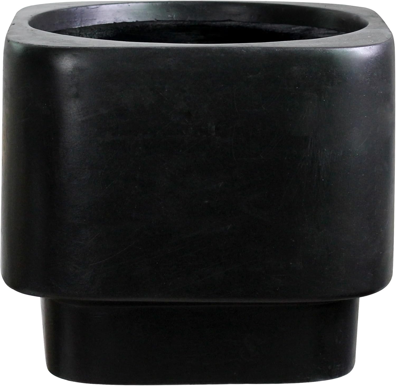45cm Black Raised Planter Large Fibrestone Plant Pot Indoor Outdoor