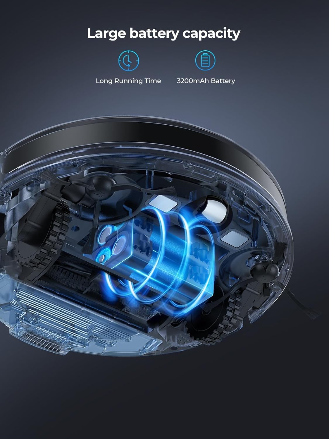 Robot Vacuum Mop Self Empty 5000Pa LiDAR 180Min WiFi Pet Hair