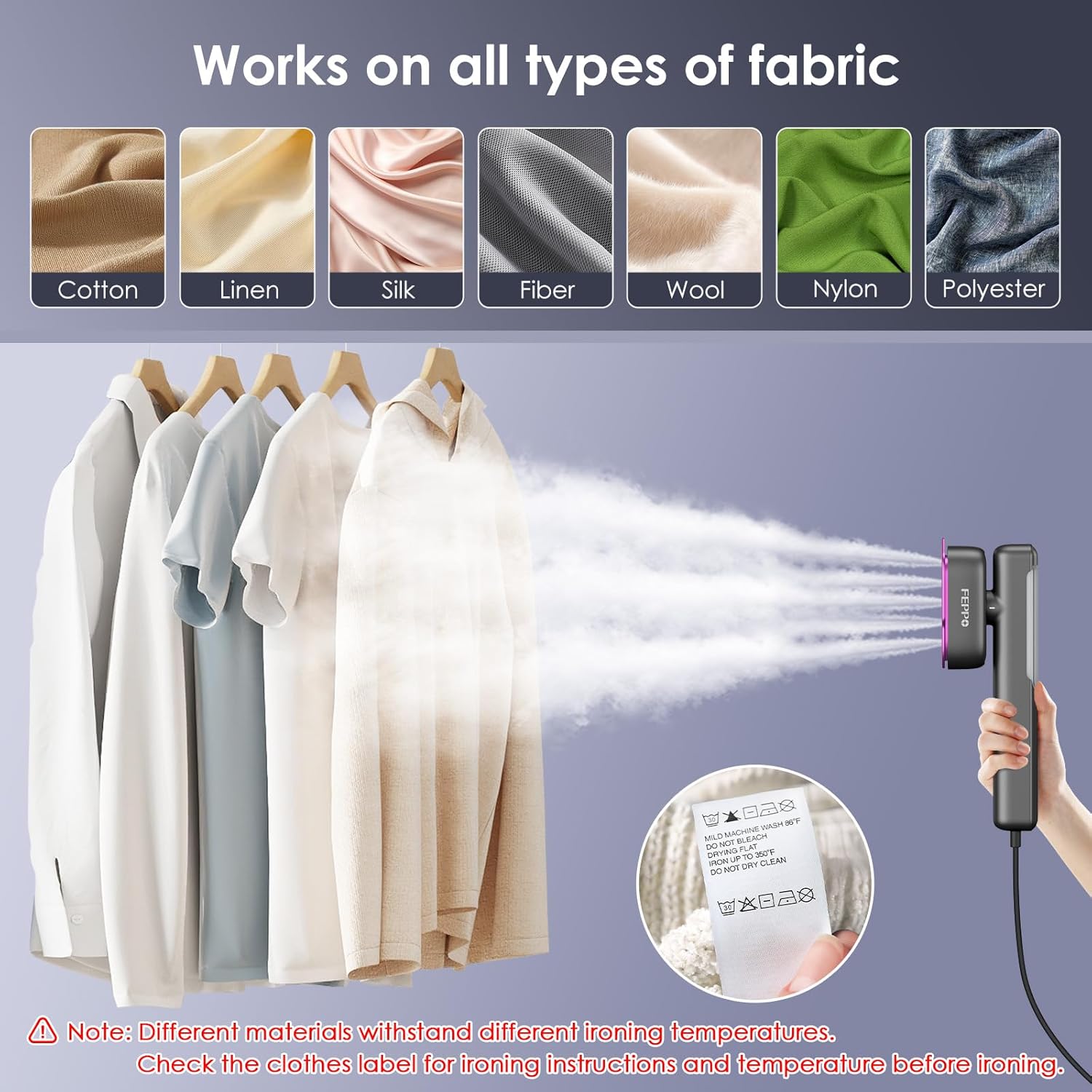Travel Clothes Steamer Dual Voltage 2 in 1 Iron Fast Heat