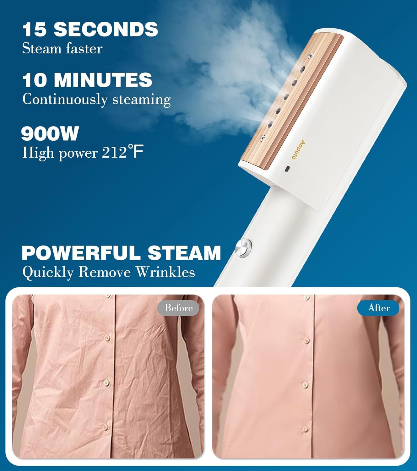 Mini Travel Garment Steamer Portable Iron Fast Heat Wrinkle Remover