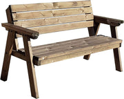 5FT Wooden Garden Bench Rustic Outdoor Patio Seat
