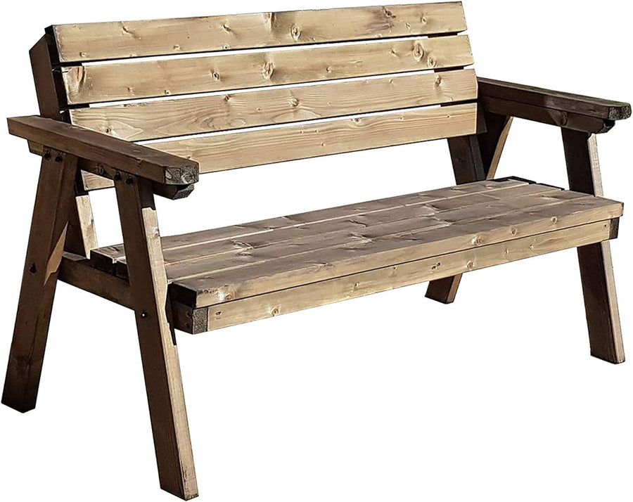 5FT Wooden Garden Bench Rustic Outdoor Patio Seat