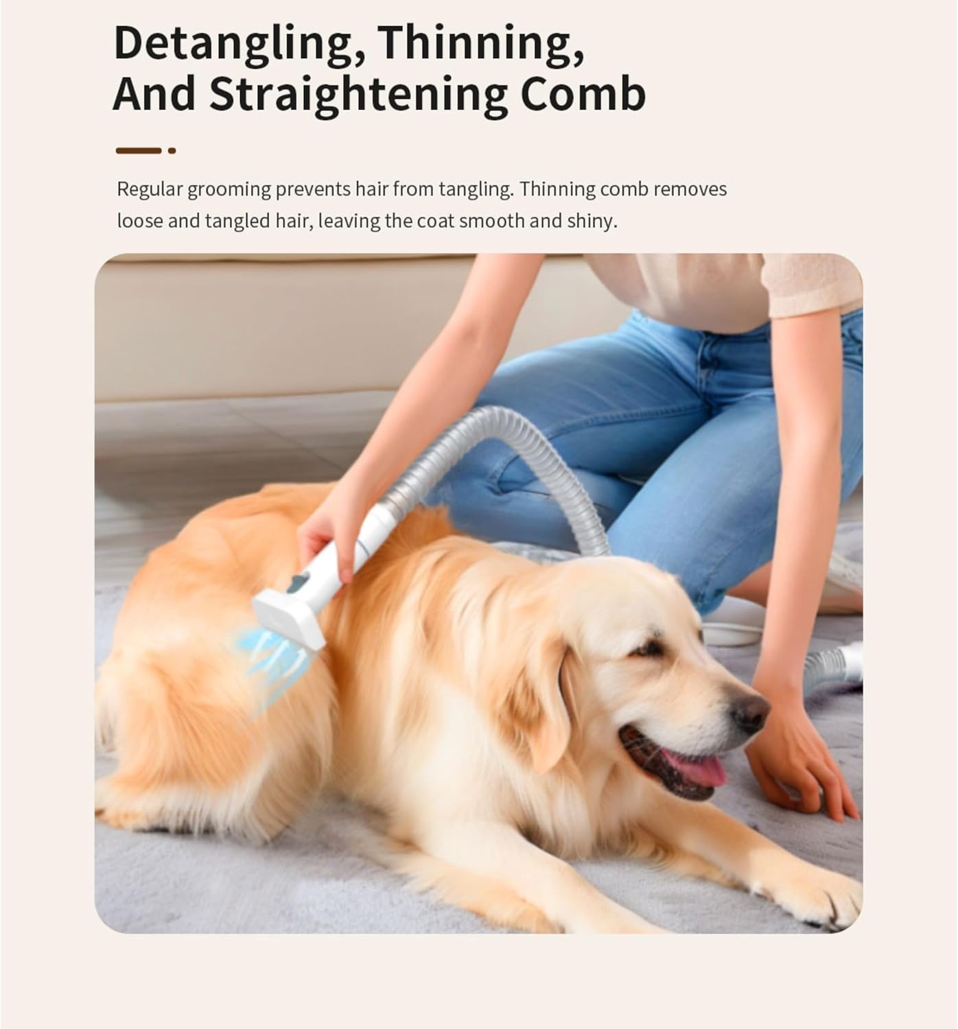 Pet Grooming Vacuum Kit 6 In 1 350W 3.5L 6 Comb