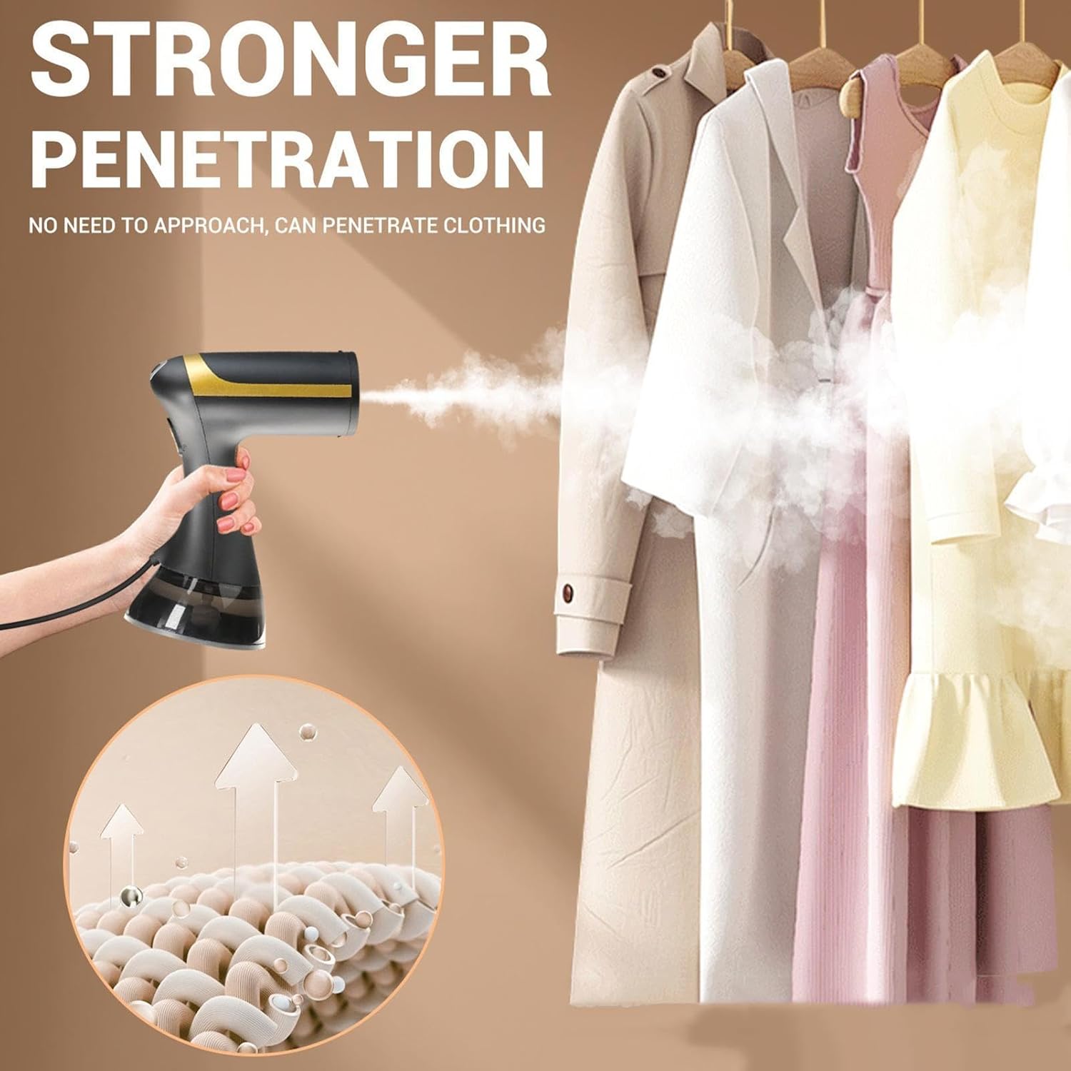 Handheld Garment Steamer Portable Iron Wet Dry Wrinkle Remover